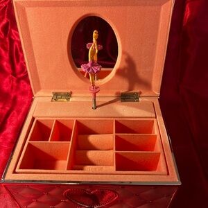 Lenox childhood memories musical ballerina Silver Jewelry Box with Heart Accent